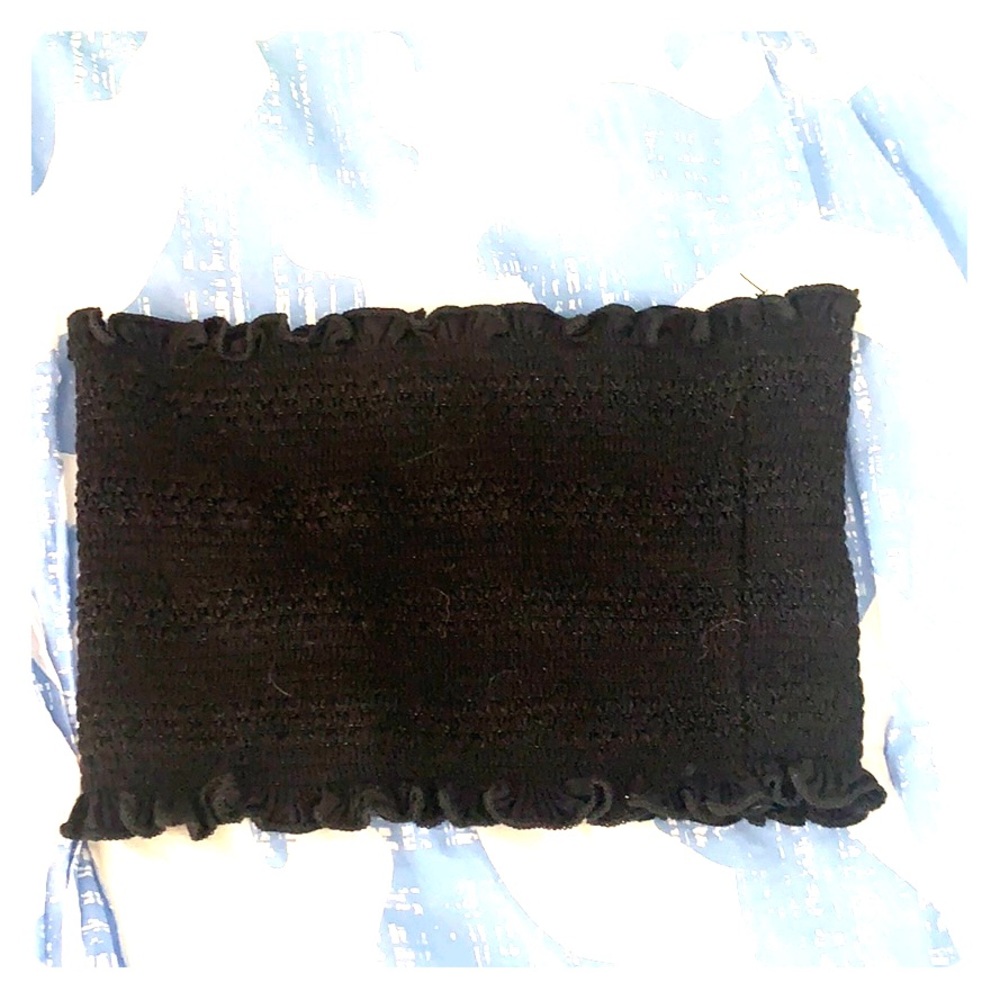 urban outfitters black bandeau top